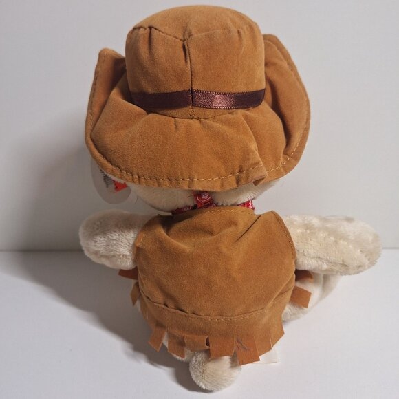 2003 Wishpets Amigo Cowboy Teddy Bear Plush Fringed Hat & Vest W/Tags Vintage - Picture 5 of 7